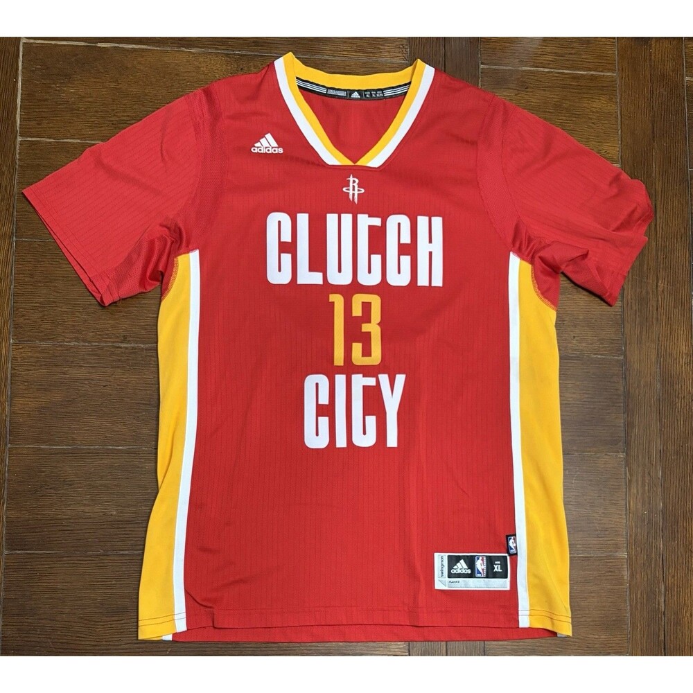 James Harden Houston Rockets Adidas Jersey Swingman Clutch City Sleeve Alt Sz XL